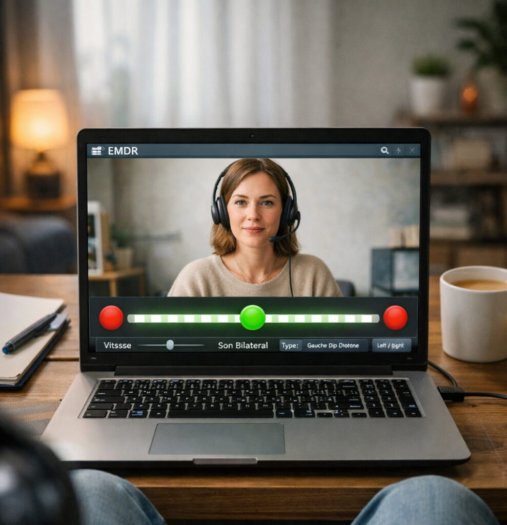 EMDR en ligne séance visio mouvements oculaires EMDR séance EMDR à distance
